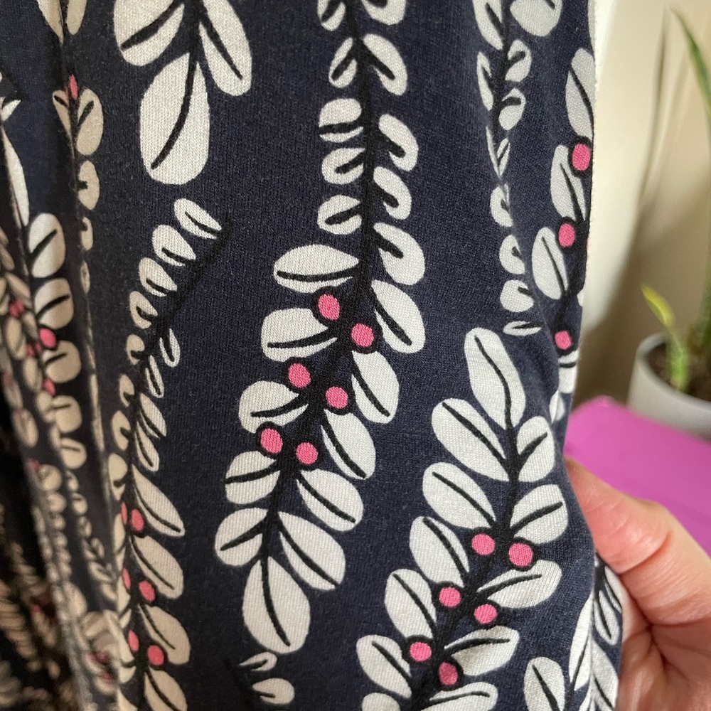 Boden Sleeveless Maxi Tank Jersey Dress- Blue, White, Pink Floral Stretch - Picture 9 of 10